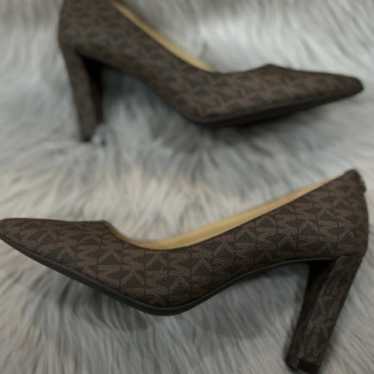 MK Brown Logo Block Heels - image 1