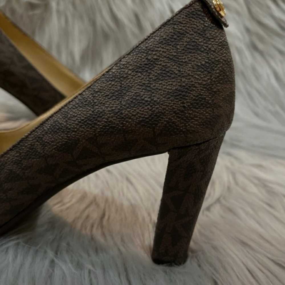 MK Brown Logo Block Heels - image 2