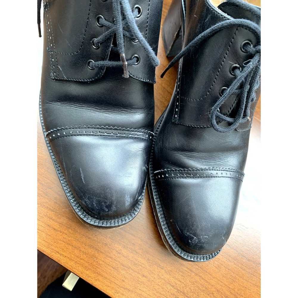 Free Lance French Black Leather Oxford Heeled Sho… - image 2