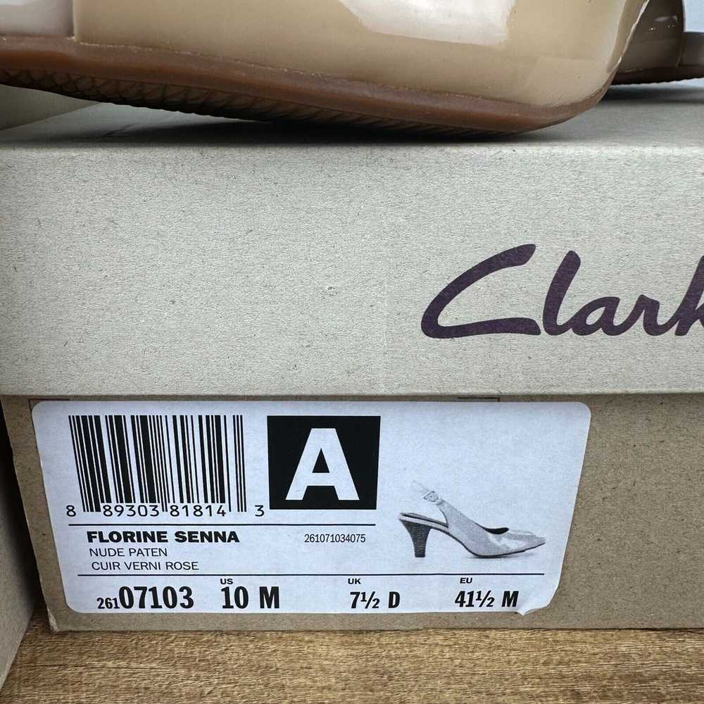 3 Pairs of Clarks Heels & Wedges Size 10 nude & b… - image 3