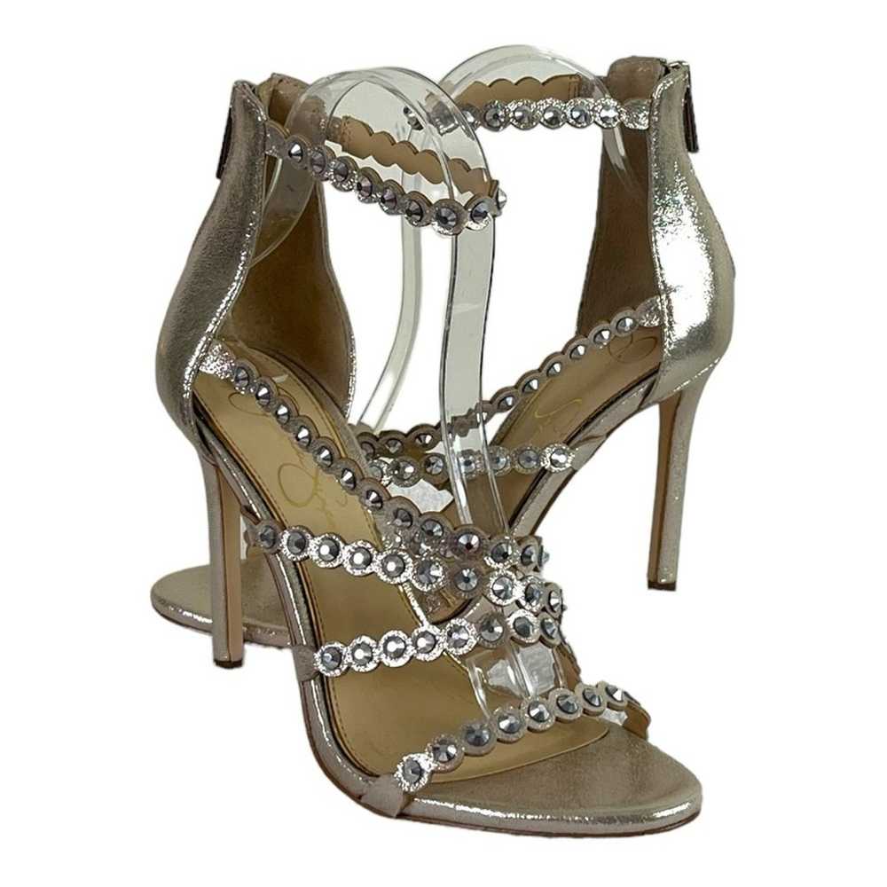 Jessica Simpson Jakkie Metallic Stiletto Heels Gl… - image 5