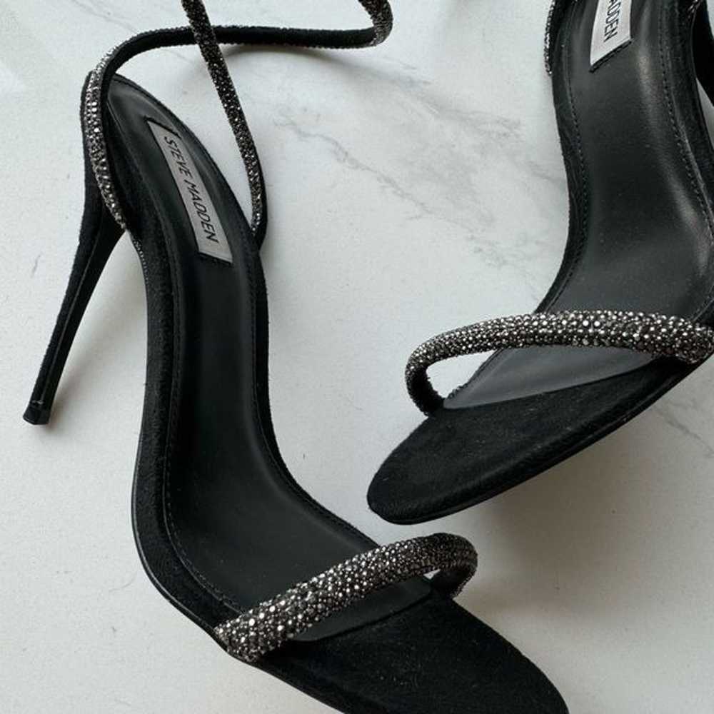 Steve Madden Breslin Glitter Studded Black Silver… - image 4