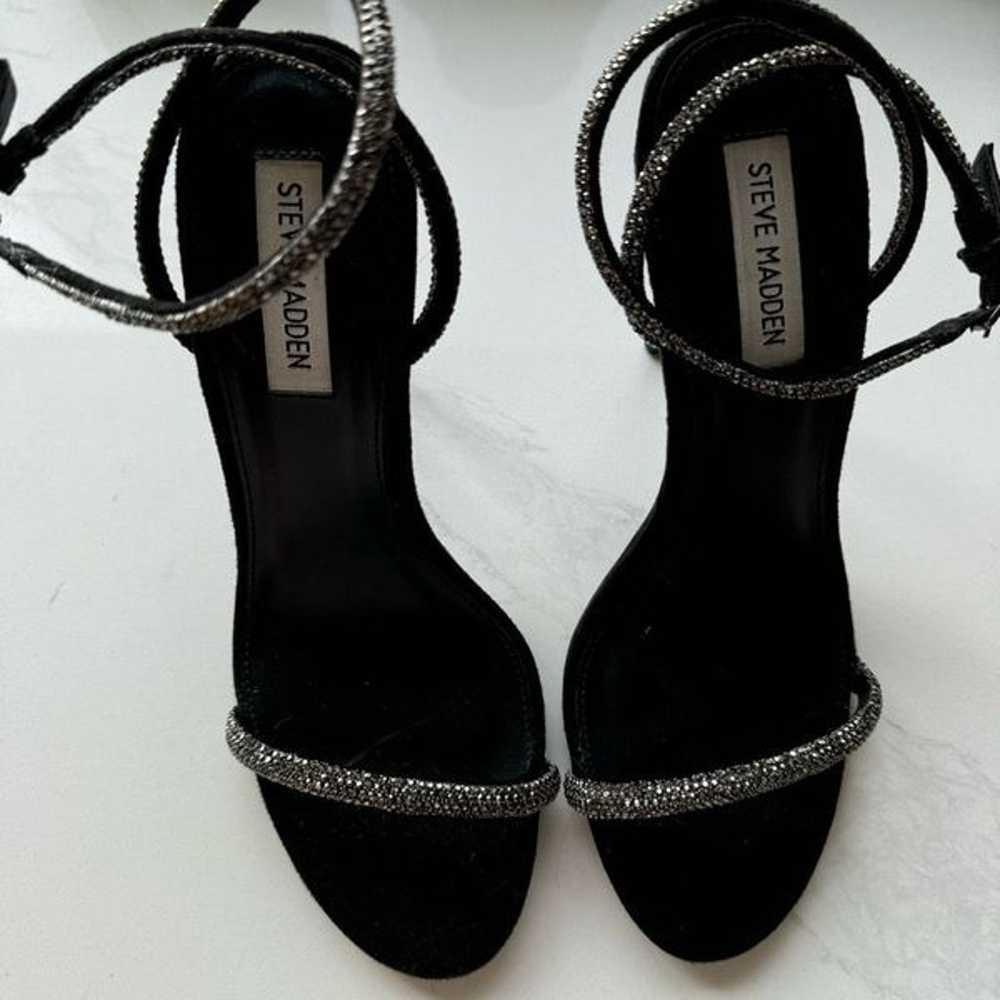 Steve Madden Breslin Glitter Studded Black Silver… - image 6