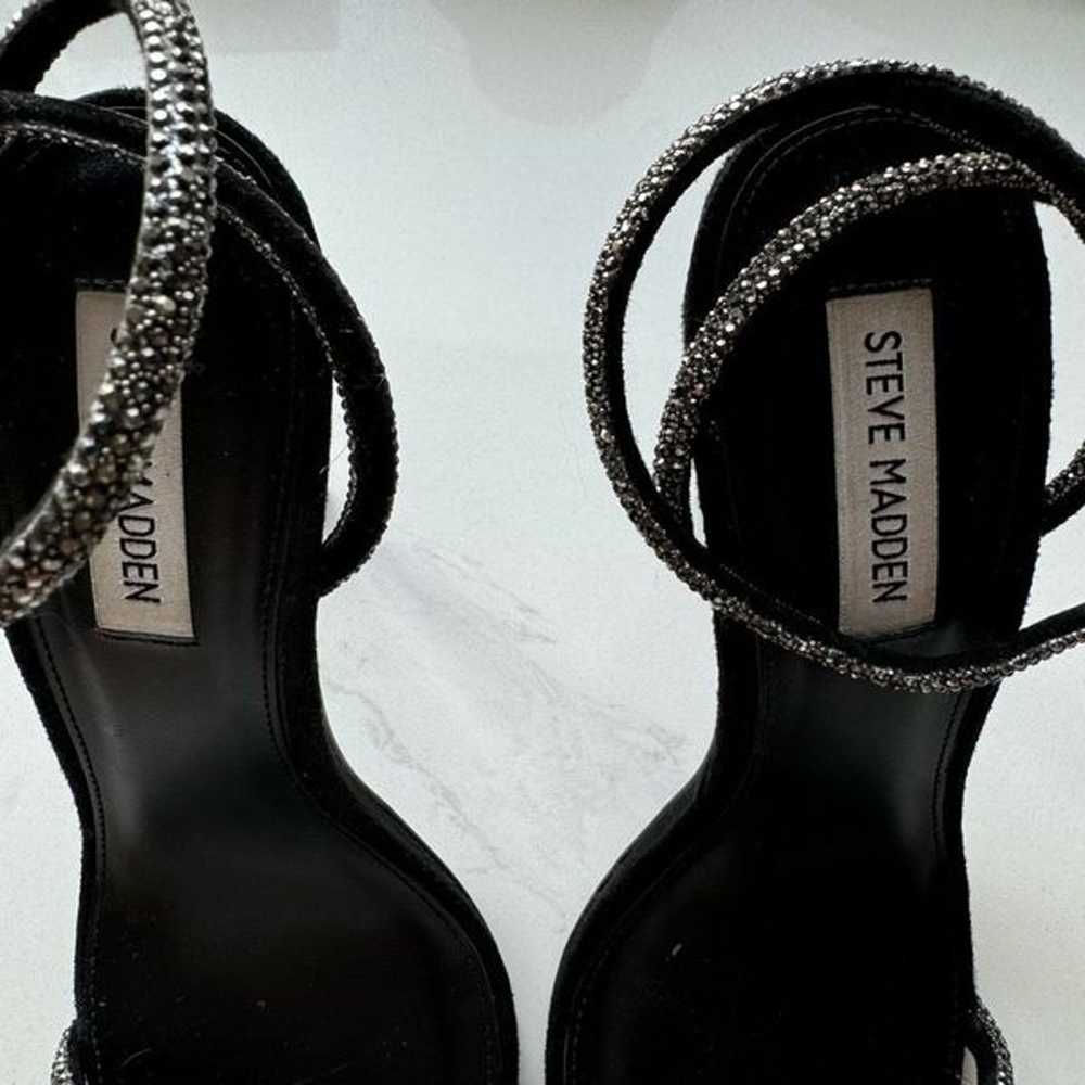 Steve Madden Breslin Glitter Studded Black Silver… - image 8