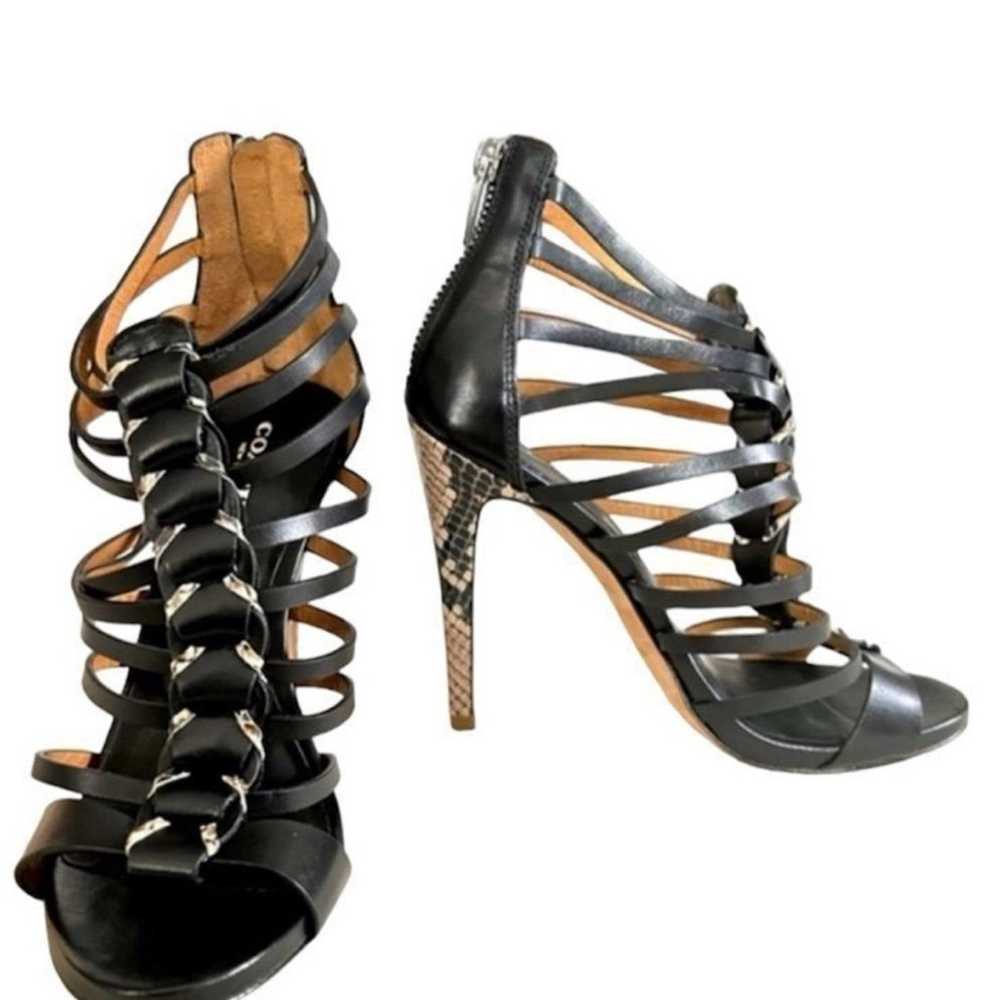 Coach Josey Black Gladiator Stiletto Heels Size 9… - image 5