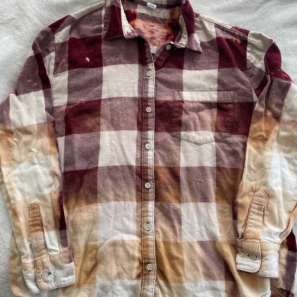 Handmade sun bleached ombré flannel - image 1