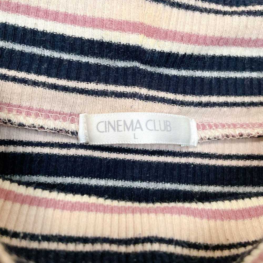 Cinema Club * Long-sleeved cutout T-shirt Border … - image 8