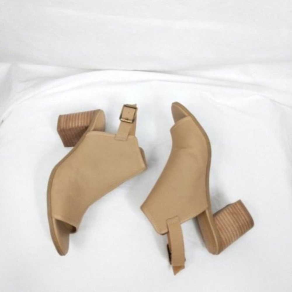 Franco Fortini Aniston Peep Toe Tan Leather Booti… - image 3