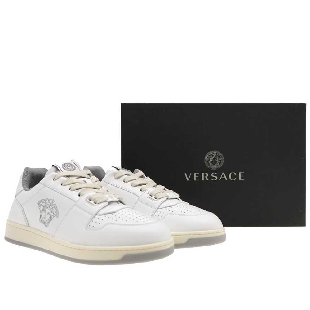 Versace Leather low trainers - image 8