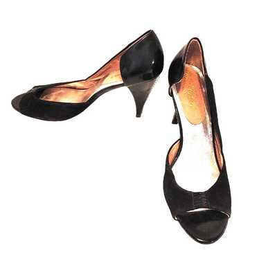 Ted Baker Vero Cuoio Suede and Patent Leather Heel