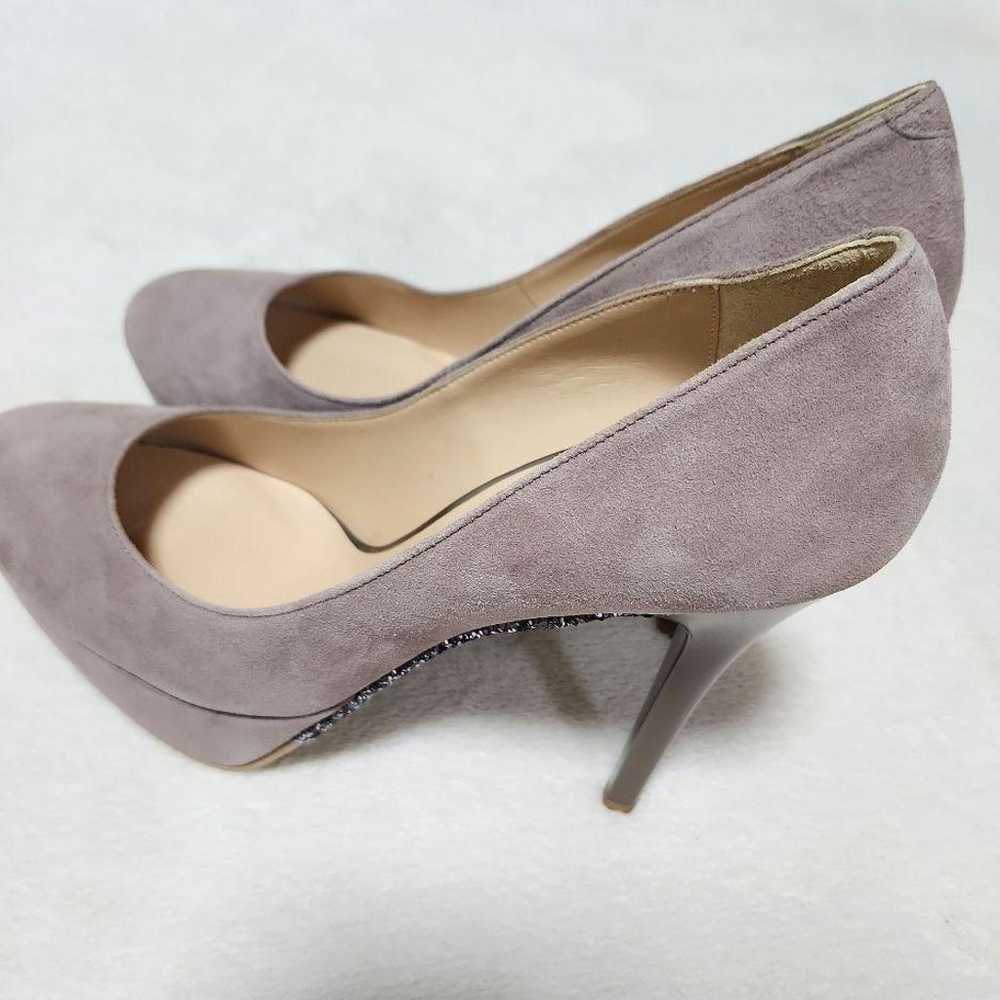 DIANA Pumps Suede High Heels Beige Thick Sole Gli… - image 3