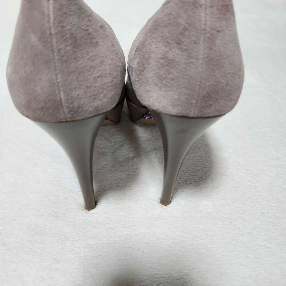 DIANA Pumps Suede High Heels Beige Thick Sole Gli… - image 4