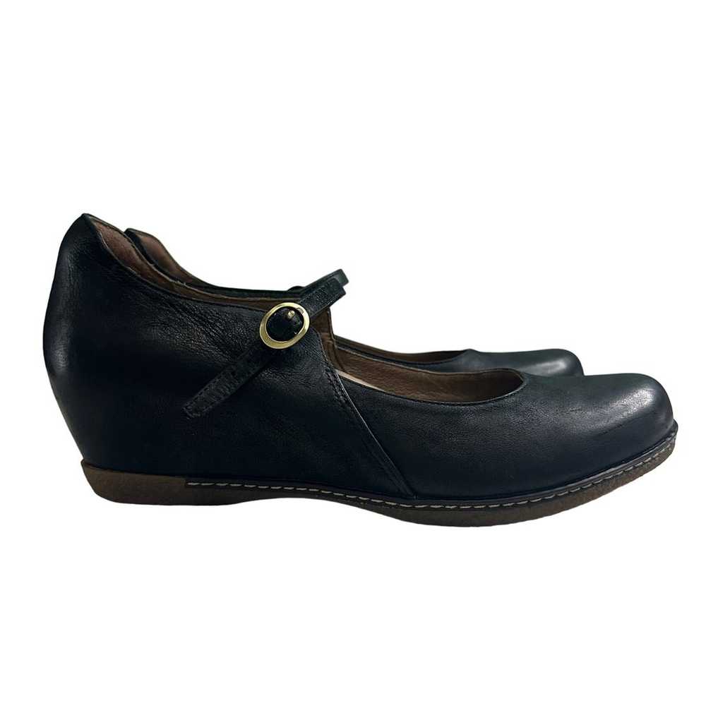 Dansko Loralie Black Burnished Nubuck Shoes Mary … - image 2