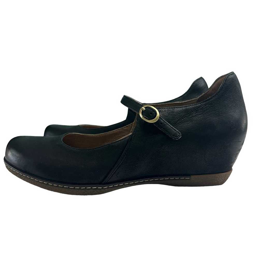 Dansko Loralie Black Burnished Nubuck Shoes Mary … - image 4