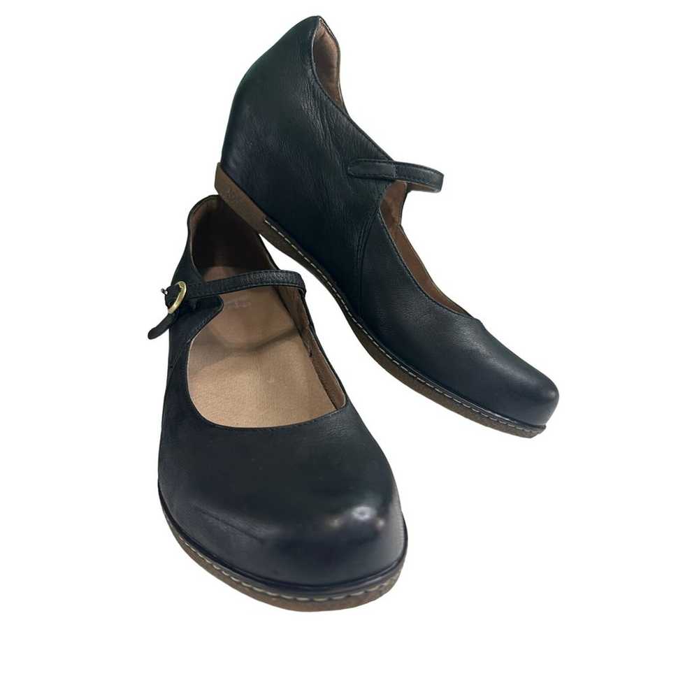 Dansko Loralie Black Burnished Nubuck Shoes Mary … - image 6