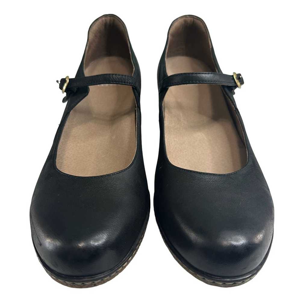 Dansko Loralie Black Burnished Nubuck Shoes Mary … - image 8