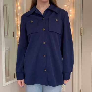 Vintage Navy Blue Blouse - image 1