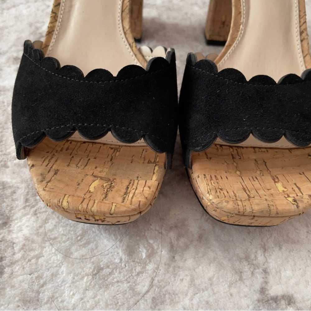 Pelle Moda Cork Platform Heels Sandals Black Size… - image 8