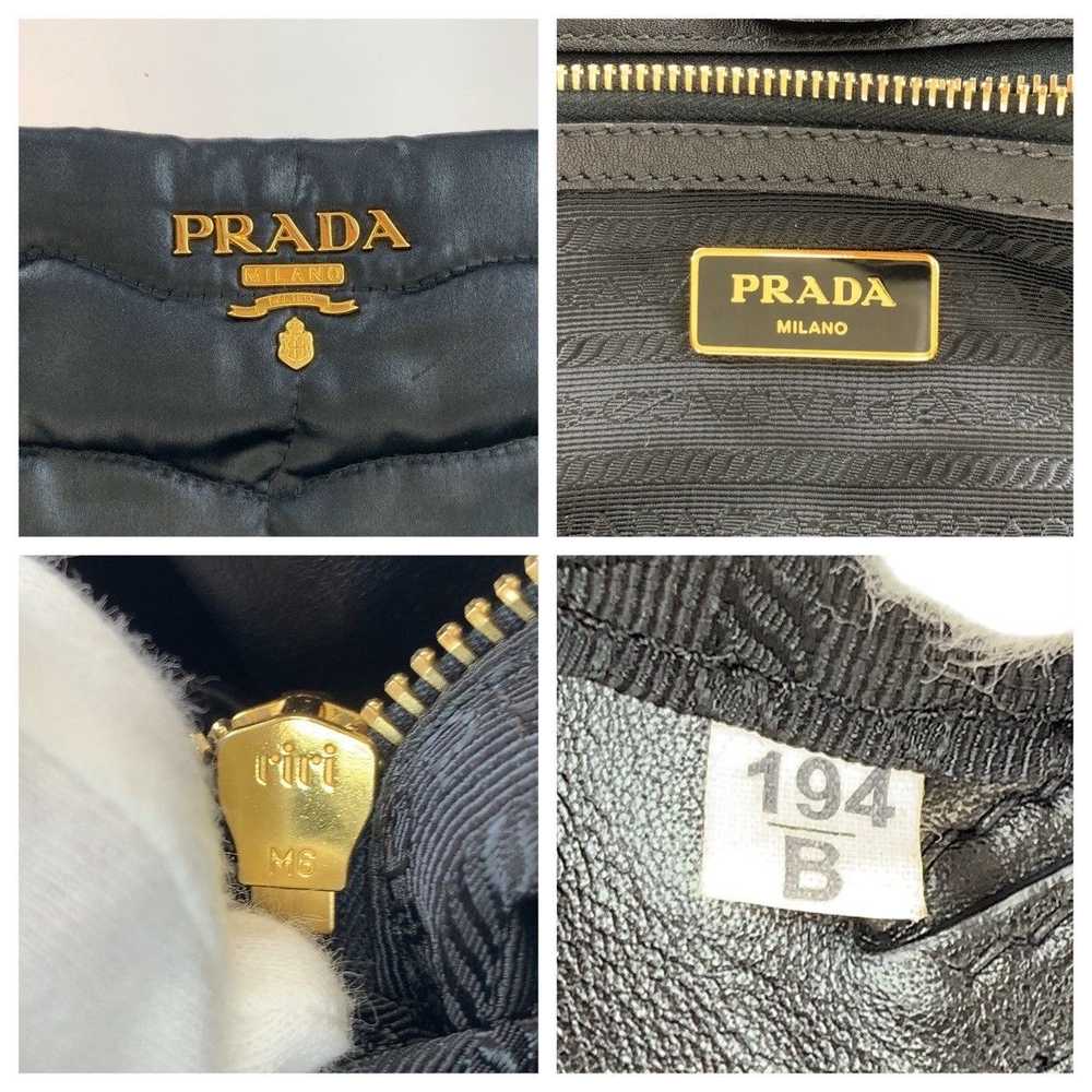 Prada Prada Prada Satin Leather Tote Bag Others T… - image 3