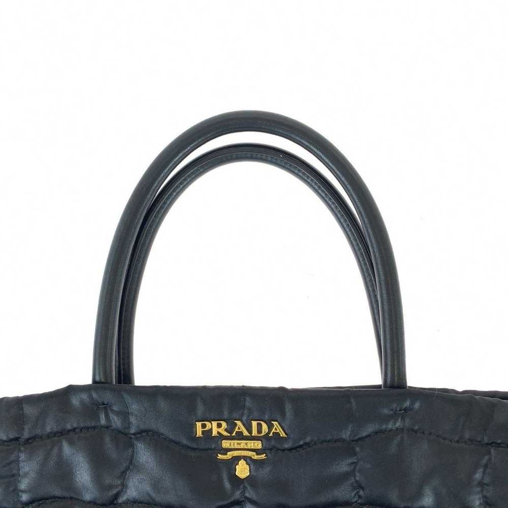 Prada Prada Prada Satin Leather Tote Bag Others T… - image 8