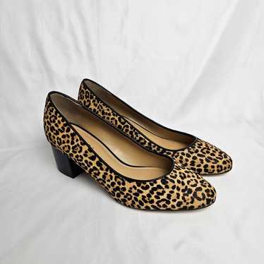 Talbots Isa Calf Hair Brown Black Leopard Leather… - image 1