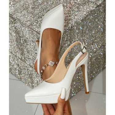 White Slingback Platform heels - image 1