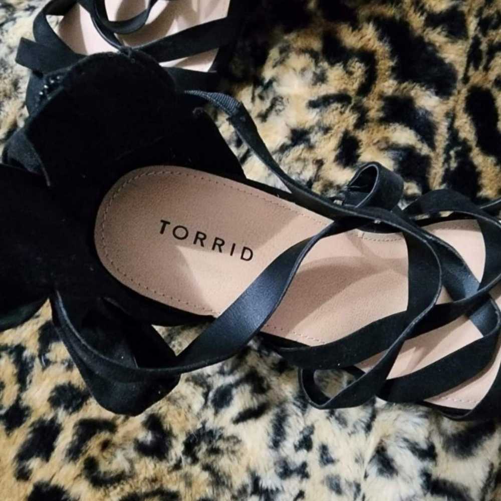 Black Suede Torrid Wedges - image 2