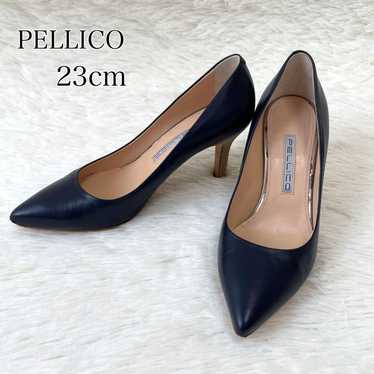 Perico Andrea leather pumps, pointed toe, navy, s… - image 1