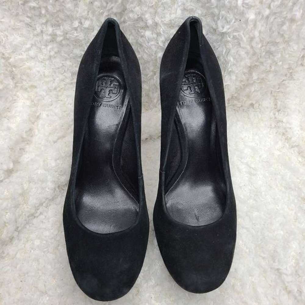 Tory Burch Black Suede Platform Heels size 8.5 - image 3