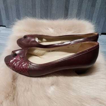 Salvatore Ferragamo Brown suede open toe