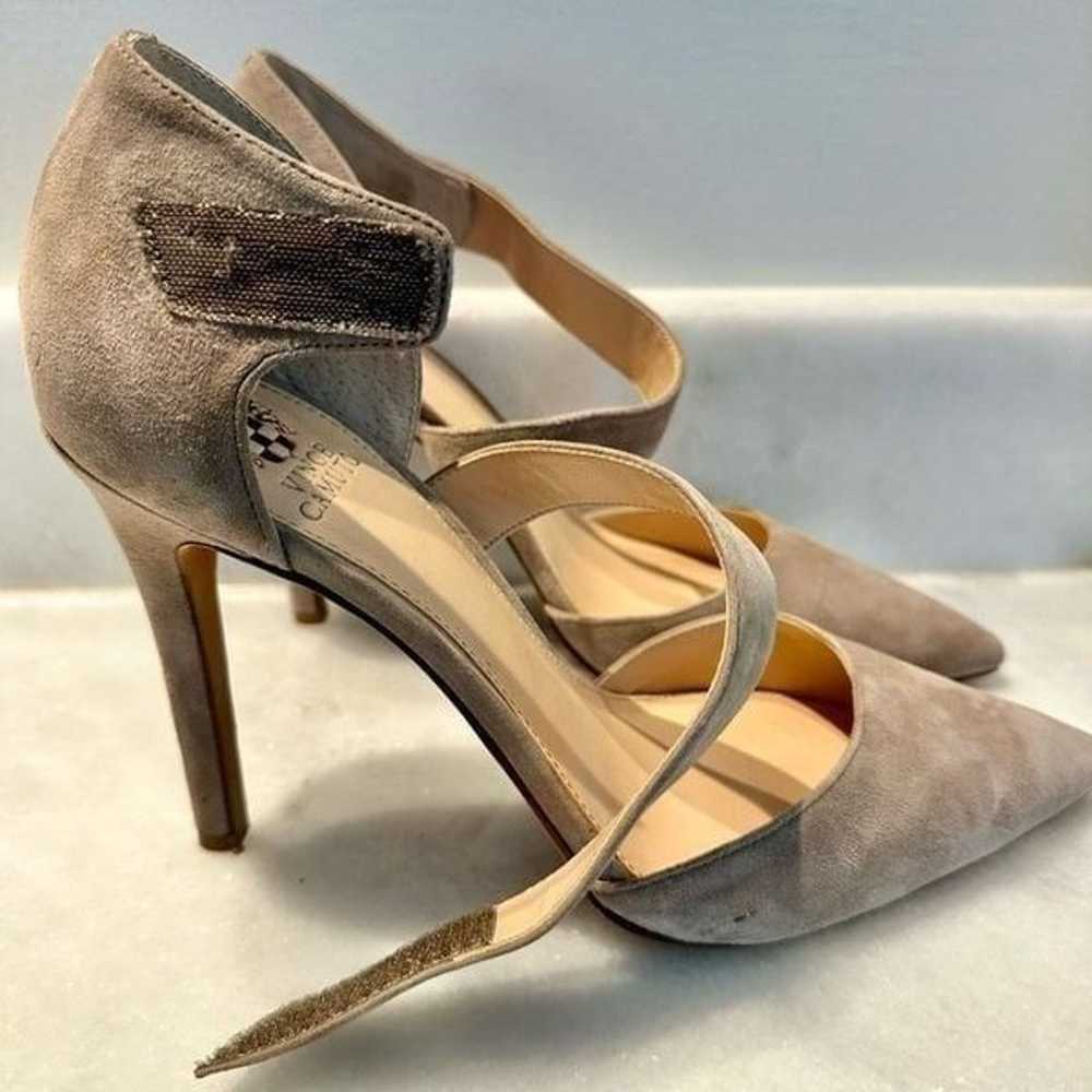 Vince Camuto Carlotte Suede Pumps Gray Size 10M - image 4