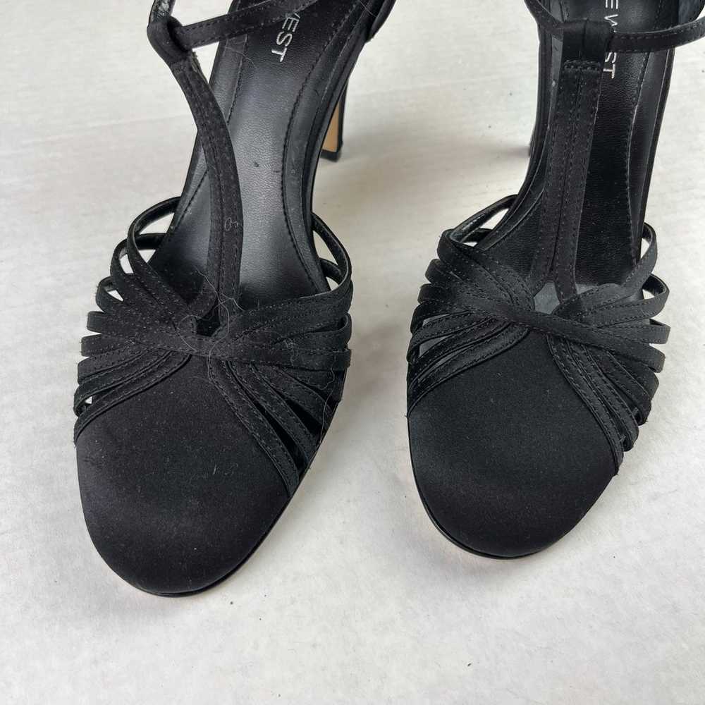 Nine West Black Cap Toe Mary Jane Y2K Strappy Gru… - image 2