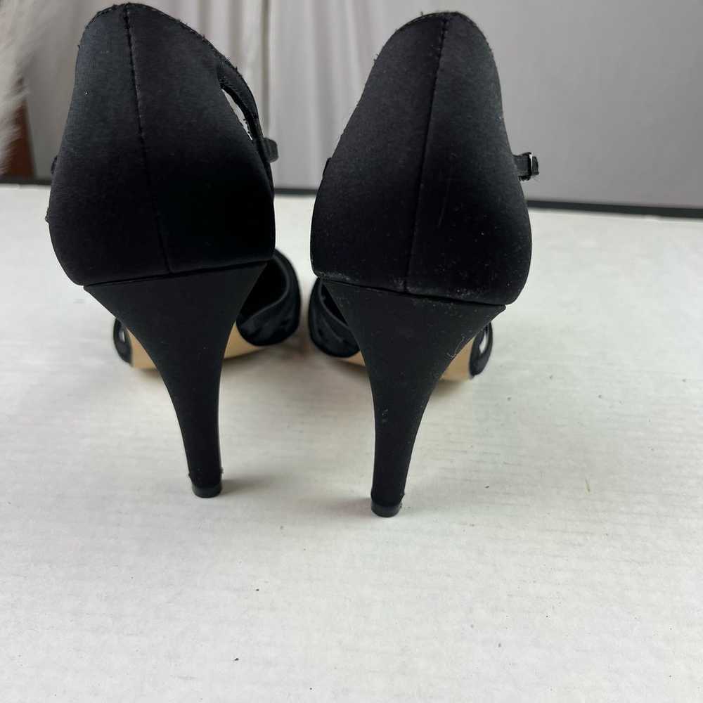 Nine West Black Cap Toe Mary Jane Y2K Strappy Gru… - image 3