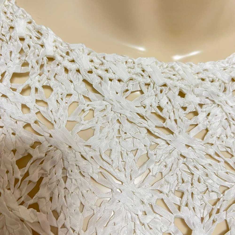 Chemical lace total lace blouse pullover white el… - image 7