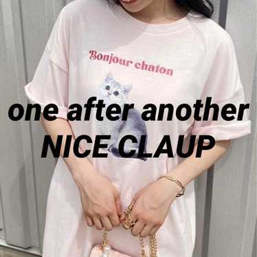 NICE CLAUP Short Sleeve Cat Print BIG T-shirt - image 1