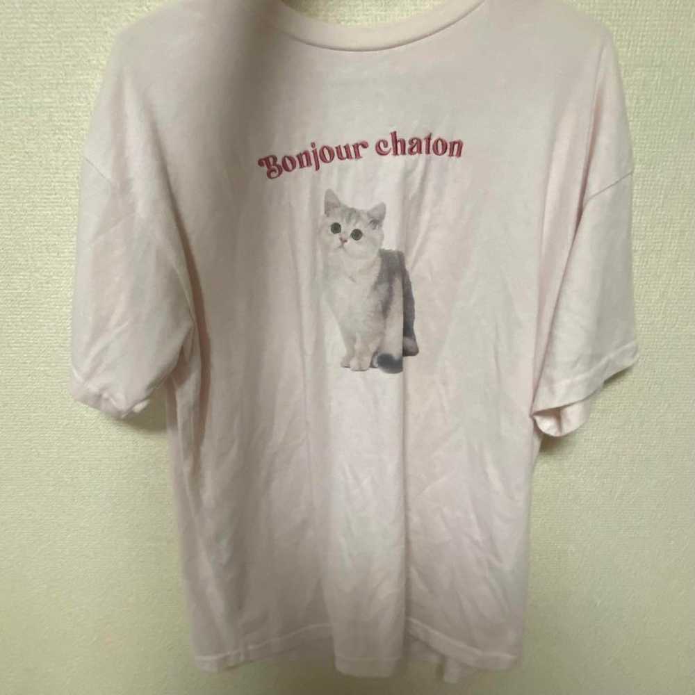 NICE CLAUP Short Sleeve Cat Print BIG T-shirt - image 6