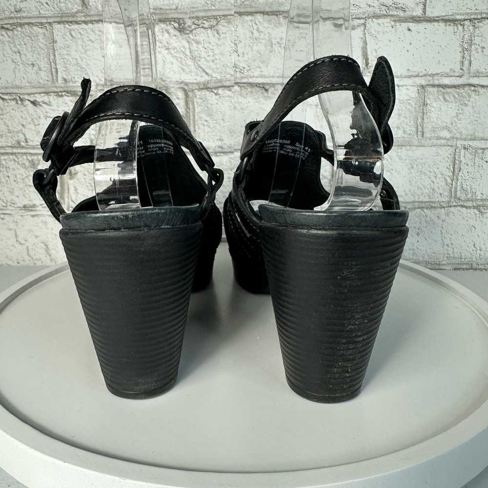 Dansko Black Heels Randa Sandals Leather Strappy … - image 6