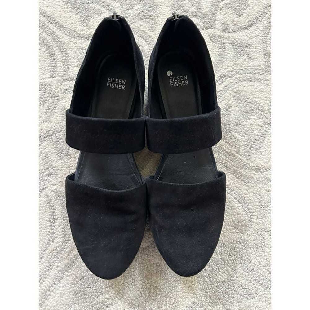 EILEEN FISHER MARLOWE BLACK SUEDE CHUNKY PLATFORM… - image 3