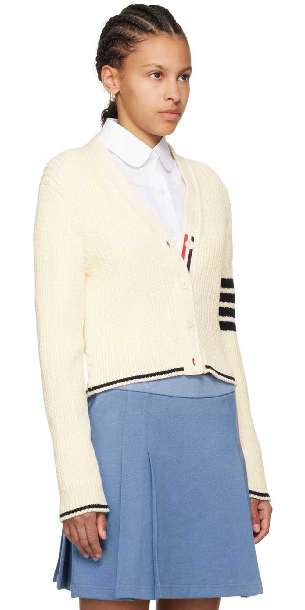 Thom Browne o1s22i1n0924 "Merino Wool 4-Bar Cardi… - image 2