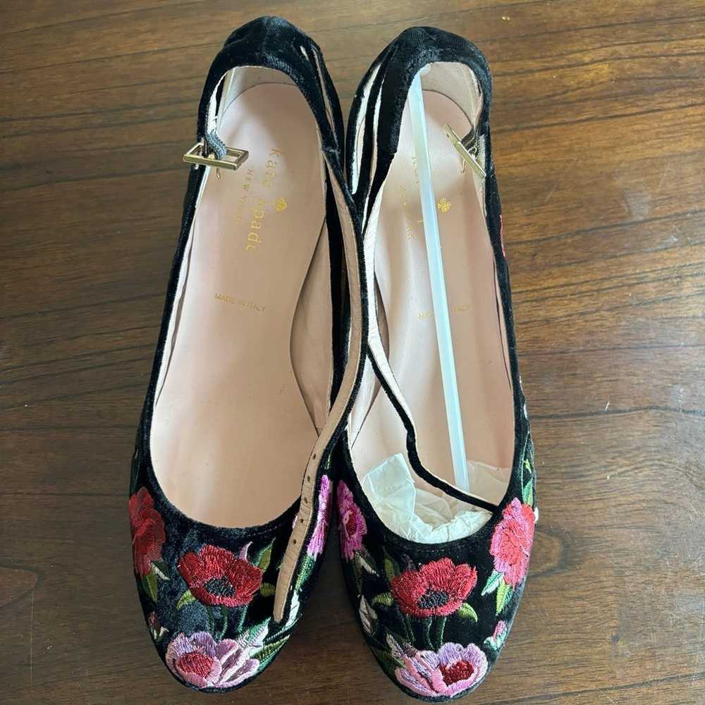 Kate Spade Embroidered Velvet Heals - image 2