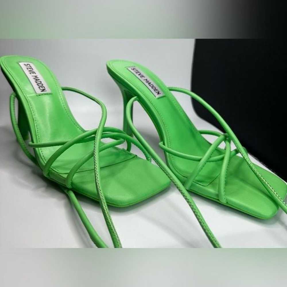 NEW Steve Madden Bryden Heel Green Womens 6 Sanda… - image 8