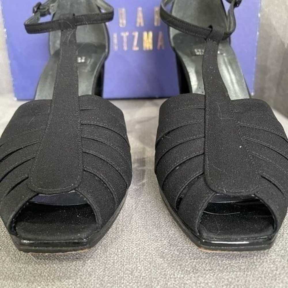 STUART WEITZMAN Strappy Black Sandals Heels 7.5 - image 3