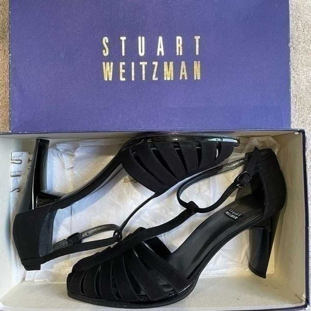 STUART WEITZMAN Strappy Black Sandals Heels 7.5 - image 7