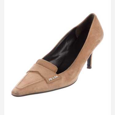 PRADA made in Italy | Tan Suede Pumps with rubber… - image 1