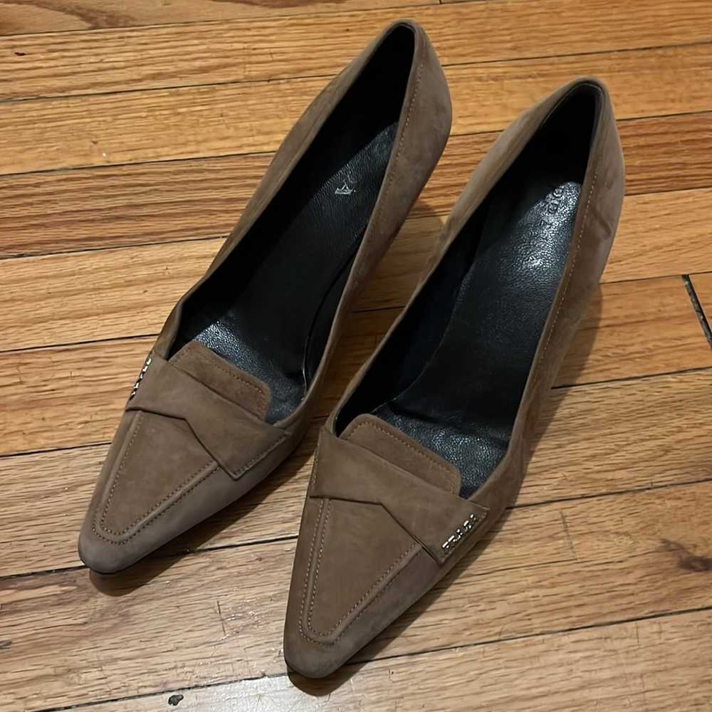 PRADA made in Italy | Tan Suede Pumps with rubber… - image 2