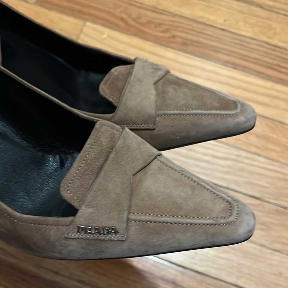 PRADA made in Italy | Tan Suede Pumps with rubber… - image 4