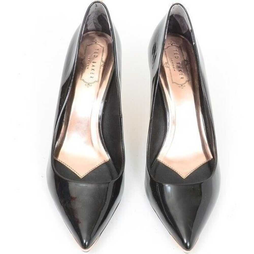 TED BAKER LONDON Wishiri Black Pat Pointy Toe Sti… - image 8