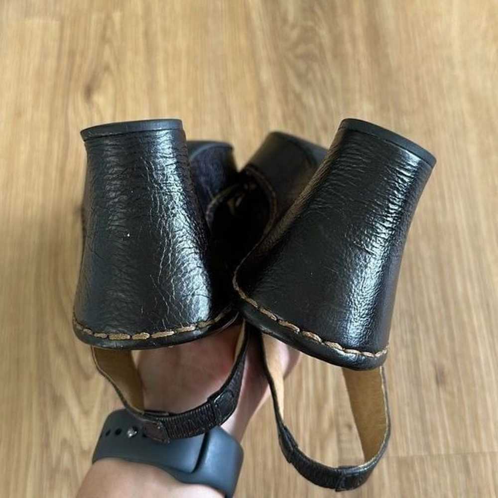 Born Leather Slingback Block Heel Sandals Women S… - image 9