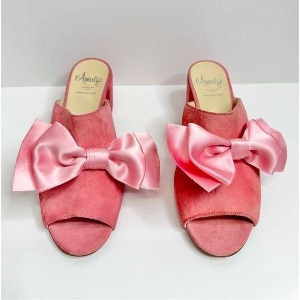 Amalfi Mules Womens Size 7 Pink Suede Leather Sli… - image 3