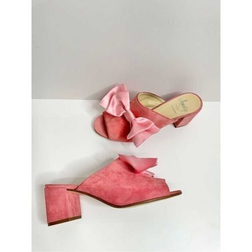 Amalfi Mules Womens Size 7 Pink Suede Leather Sli… - image 6